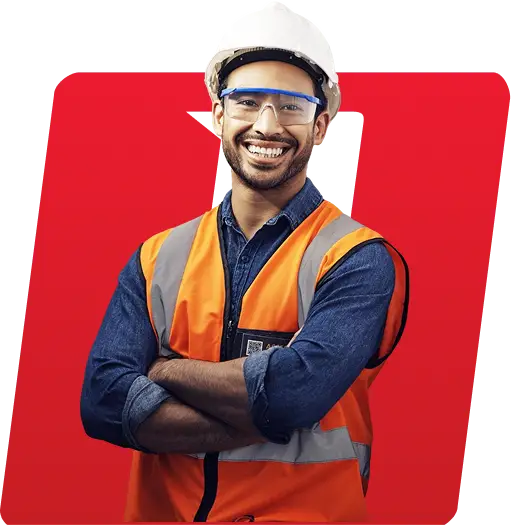 Ingeniero con chaleco Oropeza Ingenieros