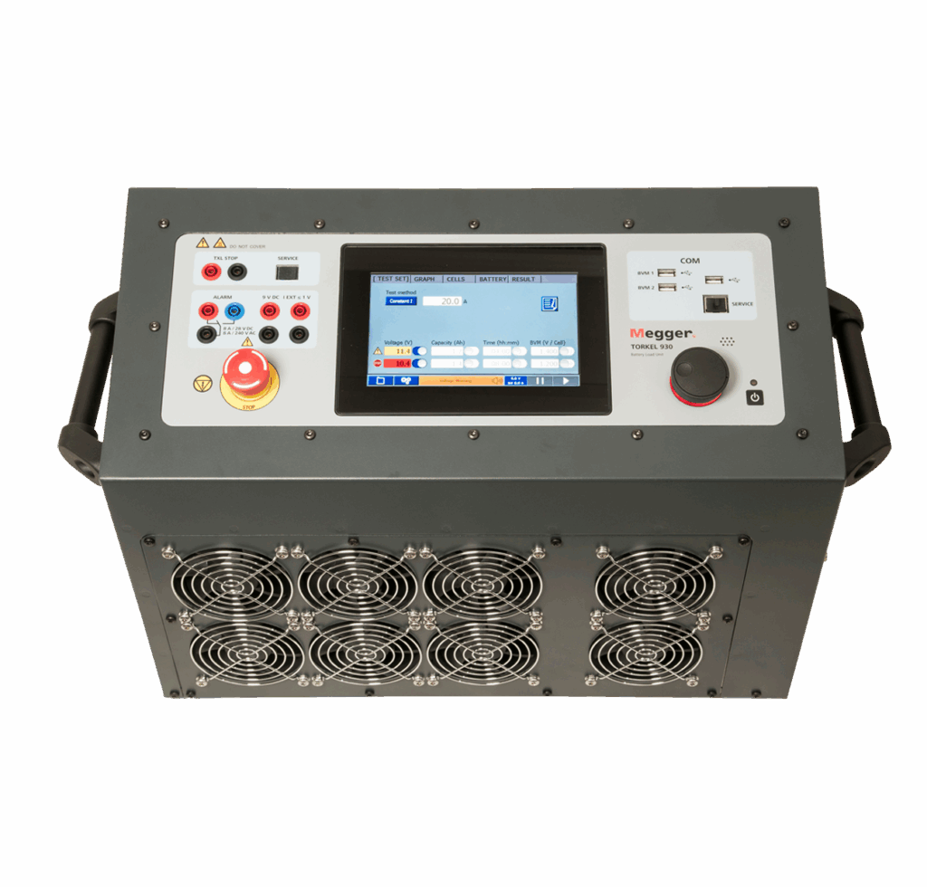 El TORKEL900 Series de Megger es Equipo para prueba de descarga de banco de baterías