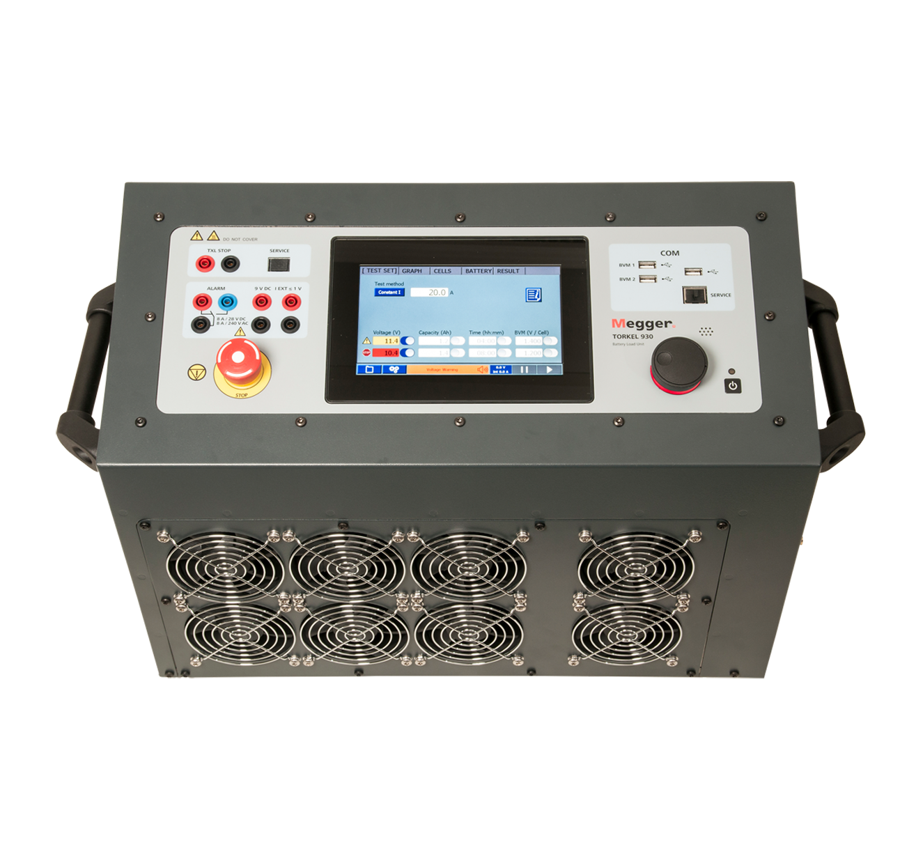 El TORKEL900 Series de Megger es Equipo para prueba de descarga de banco de baterías