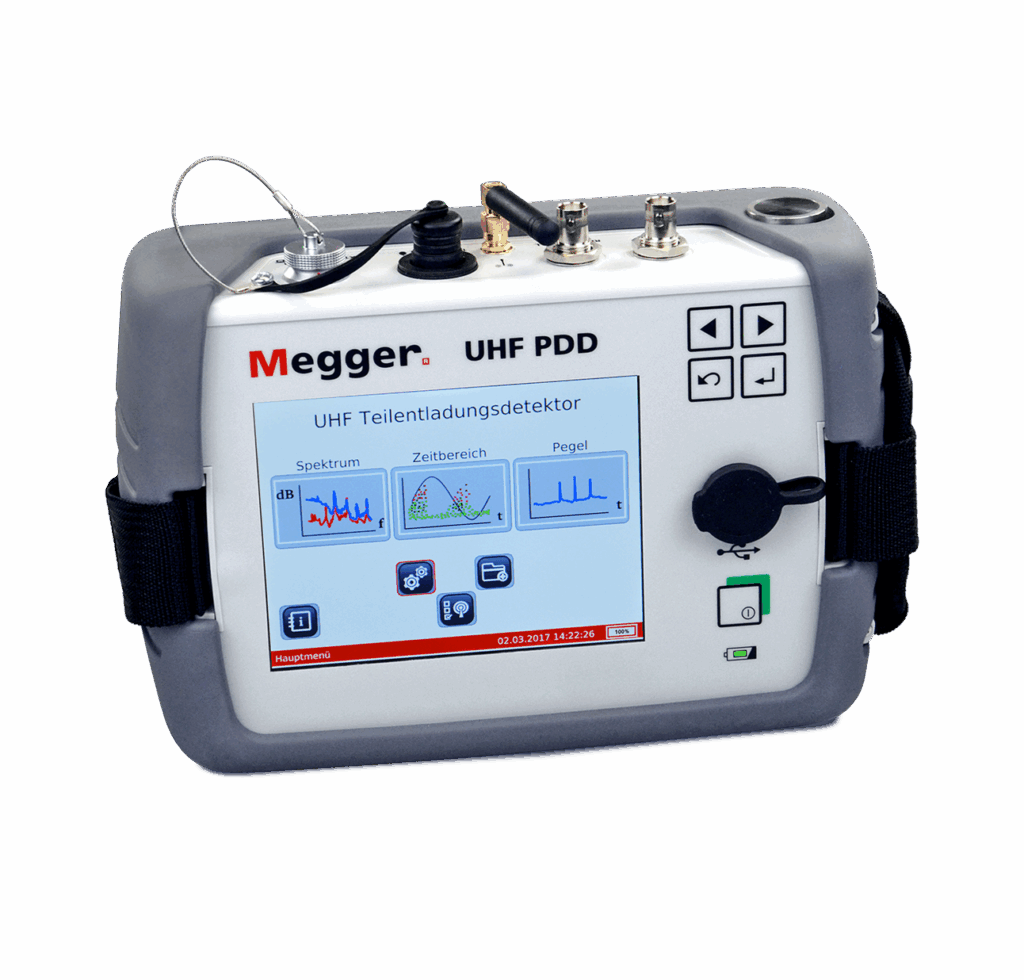 UHF PD Detector de Megger es el Detector de descargas parciales para media y alta tensión