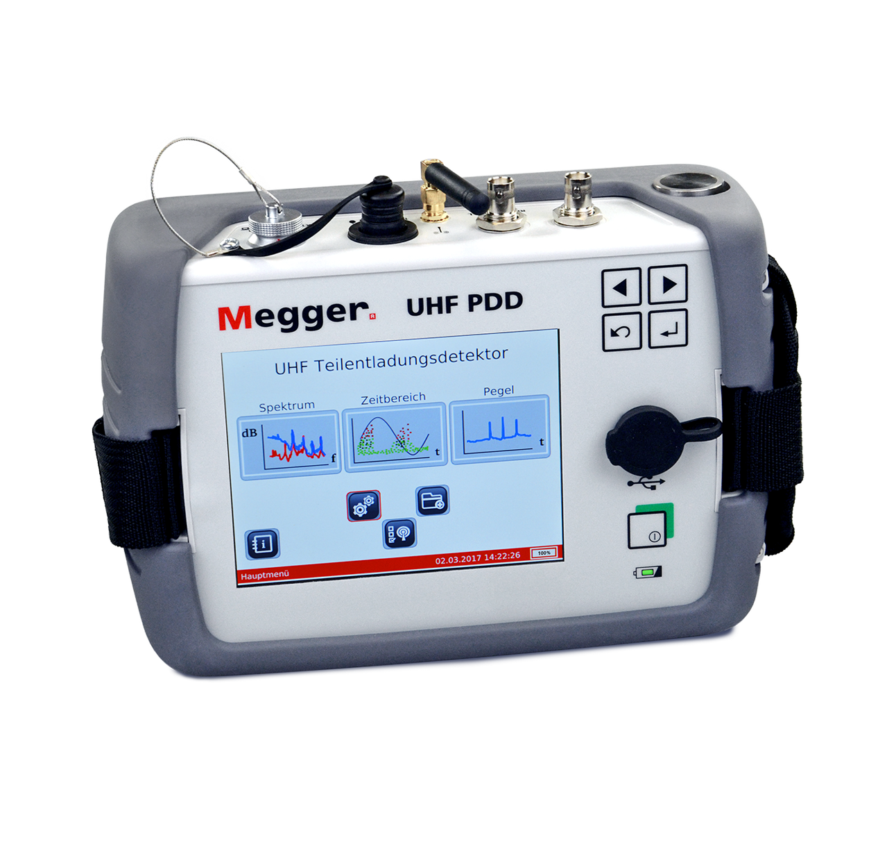 UHF PD Detector de Megger es el Detector de descargas parciales para media y alta tensión